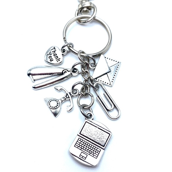 Secretary Keychain Purse Charm Officer Worker Thank You Appreciation Gift - Picture 4 of 4